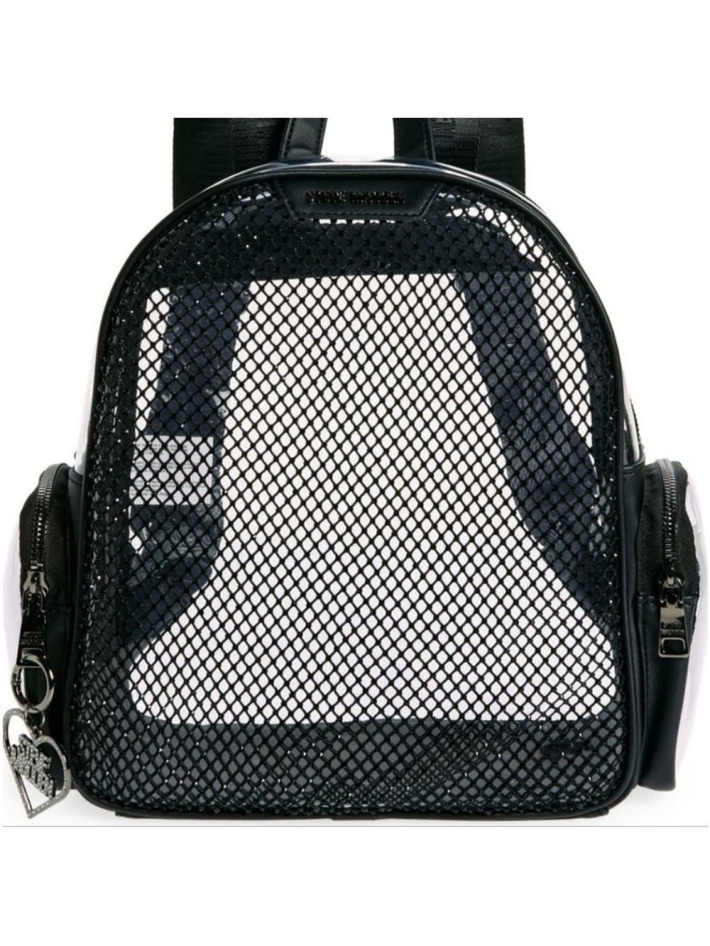 Steve Madden BClancey Rhinestone Mesh Clear Backpack